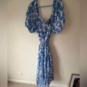Flying Tomato Blue and White Maxi Dress
